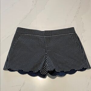 Club Monaco Scallopped Hem Polka Dots Navy Shorts Size 2